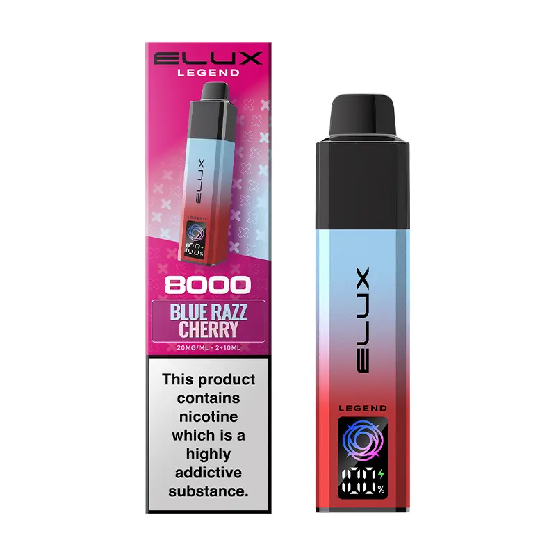 Blue Razz Cherry Elux Legend 8000 Prefilled Pod Kit